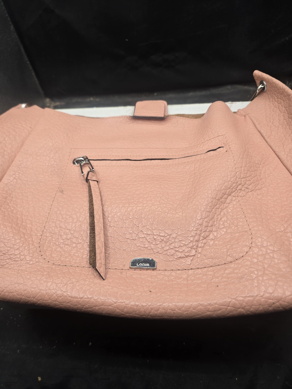 Lodis Pebbled Leather Crossbody Bag - Blush Pink